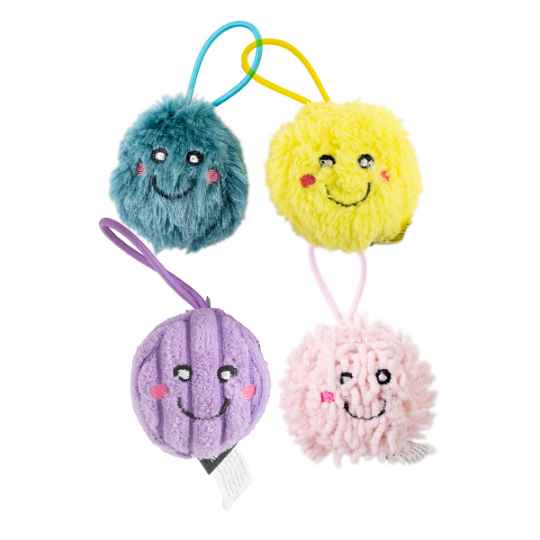 Picture of TOY CAT ZIPPYCLAWS Flingerz PomPoms - 4/pk