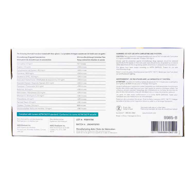 Picture of GLOVES EXAM NITRILE ASSURETOUCH BASICS INDIGO SMALL - 100s