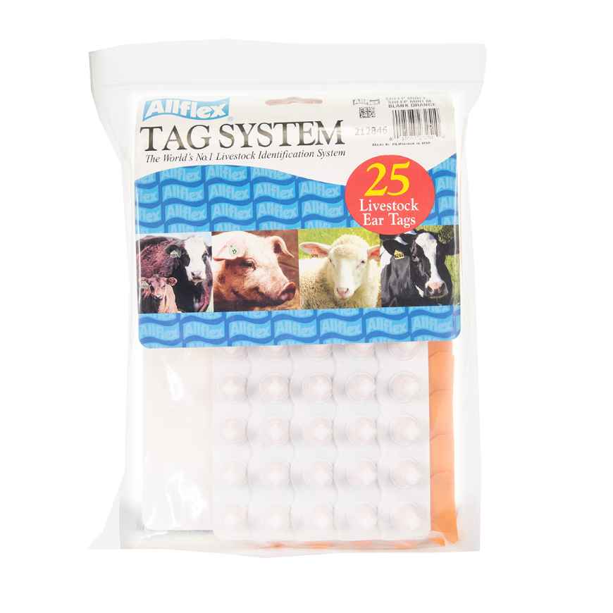 Picture of ALLFLEX TAG SHEEP MINI BLANK Orange - 25/bag