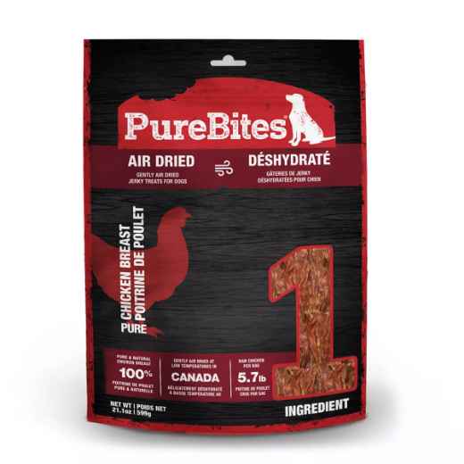 Picture of TREAT PUREBITES CANINE AIR DRIED CHICKEN BREAST JERKY -  21.1oz / 599g
