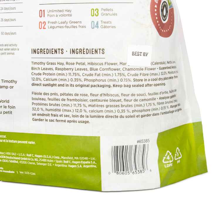 Picture of LIVING WORLD GREEN BOTANICALS PREM TIMOTHY HAY Herb & Flower Mix - 680g/24oz