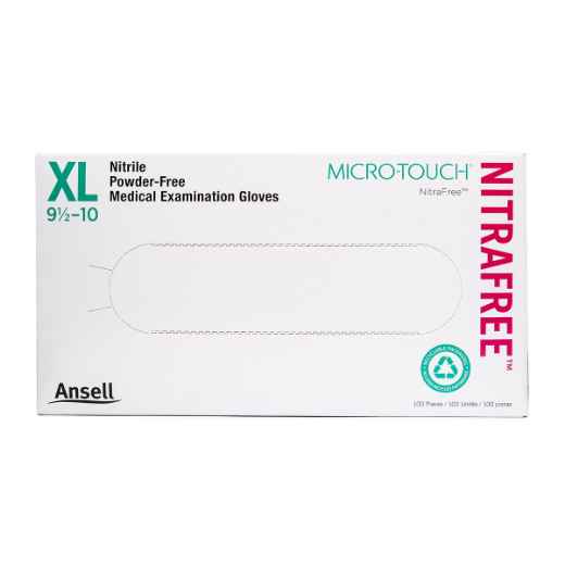Picture of GLOVES EXAM ANSELL MICRO TOUCH NITRAFREE PF XLARGE - 100s 