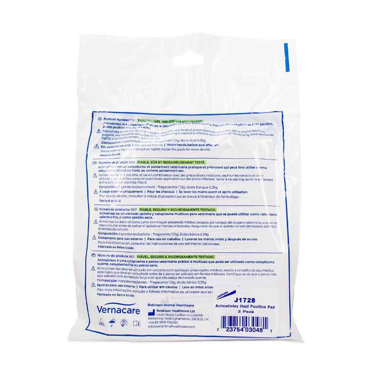 Picture of ANIMALINTEX POULTICE HOOF DRESSING 5.5in Diameter - 3/pk