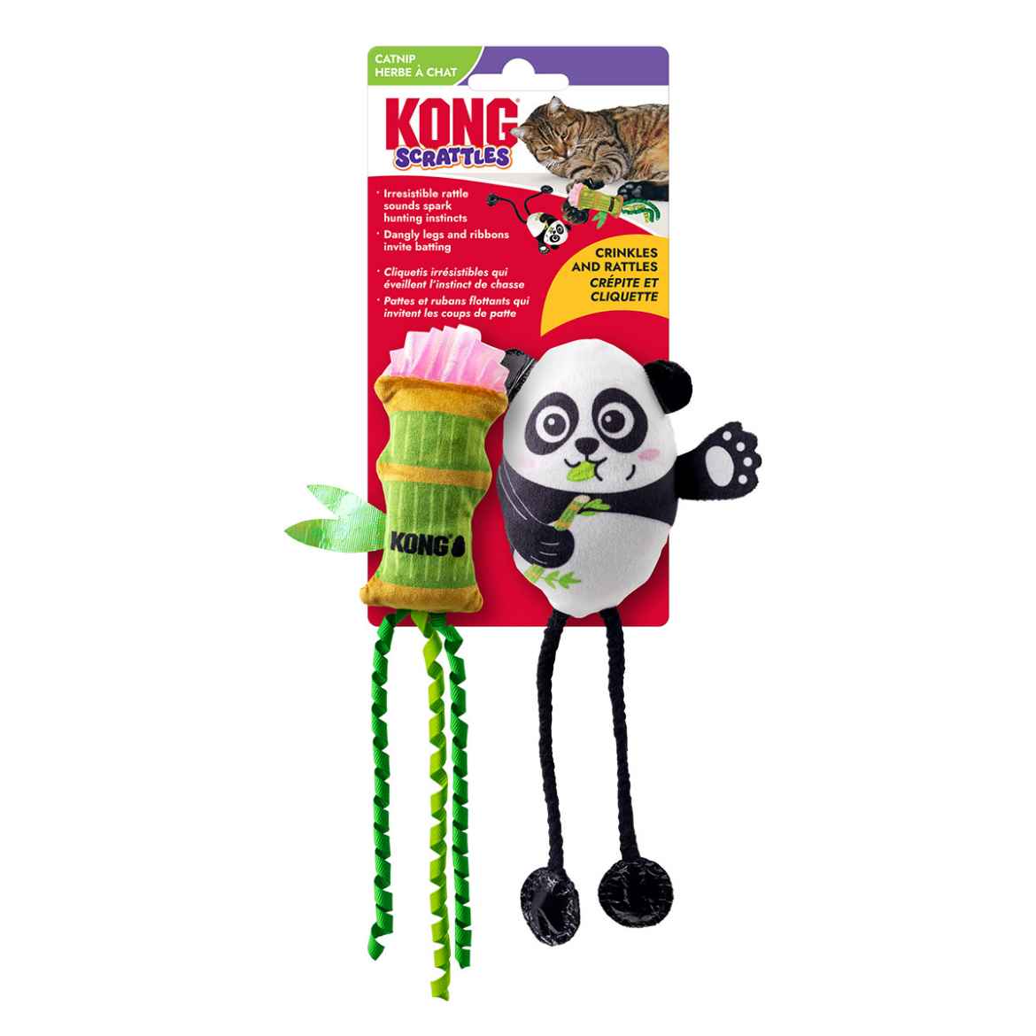 Picture of TOY CAT KONG SCATTLES Panda - 2/pk