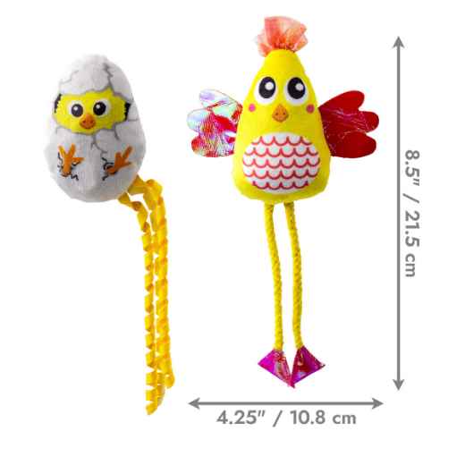 Picture of TOY CAT SCATTLES Chicken - 2/pk