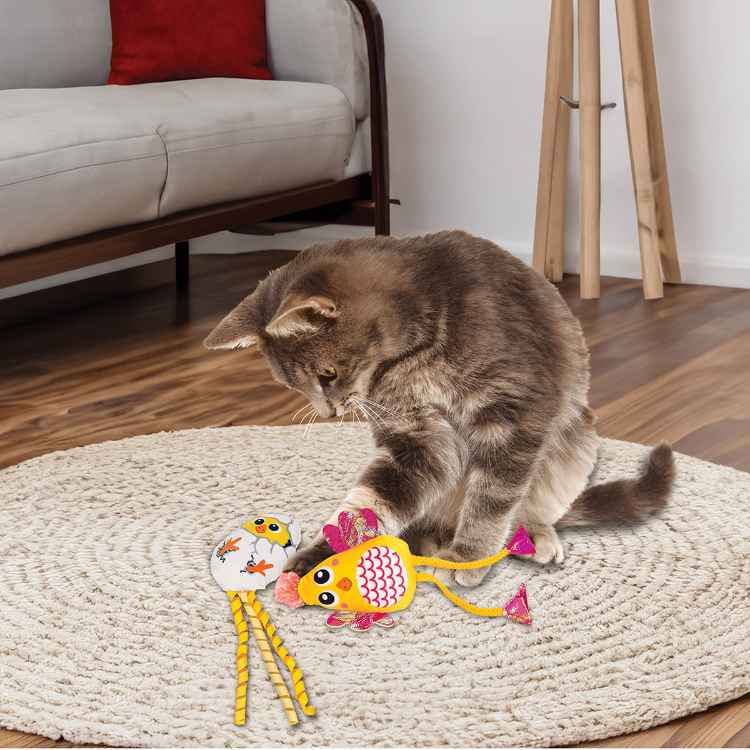 Picture of TOY CAT SCATTLES Chicken - 2/pk