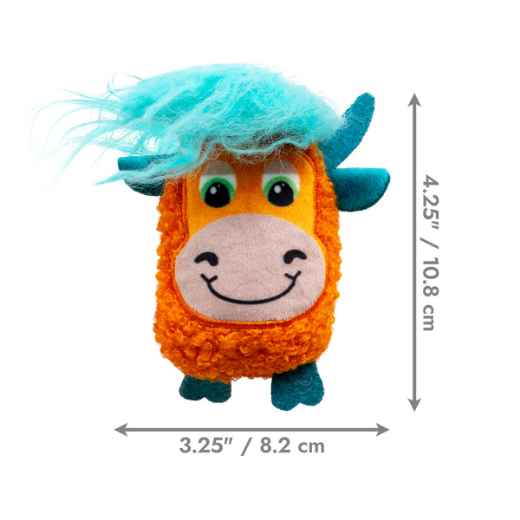 Picture of TOY CAT KONG SCRATTLES Highland Cow PDQ - 12/box