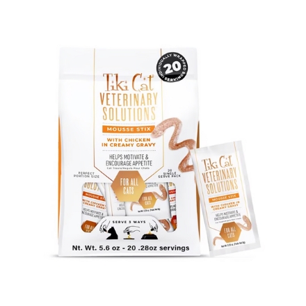 Picture of FELINE TIKI CAT VET-SOLUTIONS TREAT WET STIX CHICKEN - 20 x 5.6oz