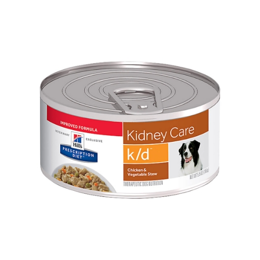 Picture of Hills Prescription Diet K/D Kidney Care Renal Health Chicken & Veg Stew Wet Dog Food- 24x5.5oz