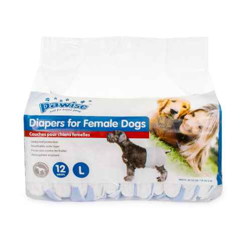Picture of DIAPER PAWISE DISPOSABLES for Female Dogs Large - 12/pk