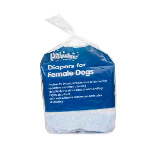 Picture of DIAPER PAWISE DISPOSABLES for Female Dogs Small - 12/pk