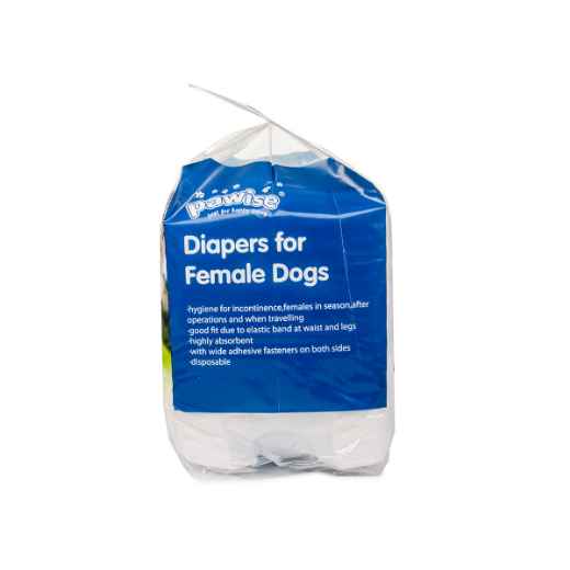 Picture of DIAPER PAWISE DISPOSABLES for Female Dogs  X-Large - 12/pk