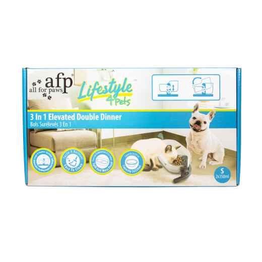 Picture of BOWL AFP LIFESTYLE 4 PETS 3-in-1 Elevated Double Diner - Small