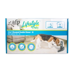 Picture of All for Paws Lifestyle 4 Pets 3-In-1 Elevated Double Diner Bowl  - Medium