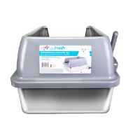 Picture of CAT LITTER BOX AFP Go Fresh Enclosed Stainless Steel - Grey