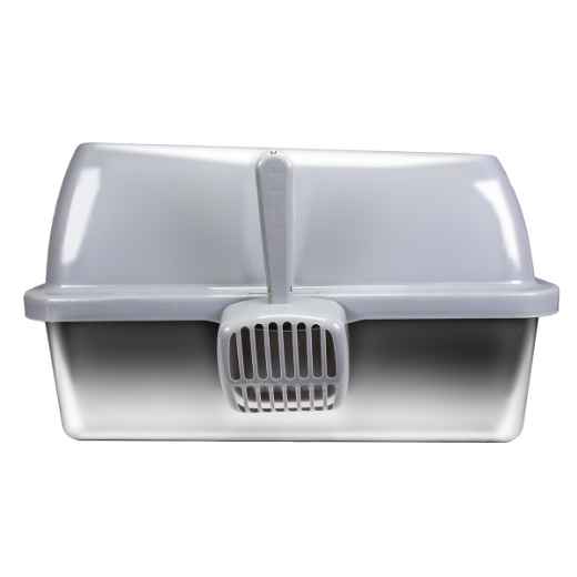 Picture of CAT LITTER BOX AFP Go Fresh Enclosed Stainless Steel - Grey