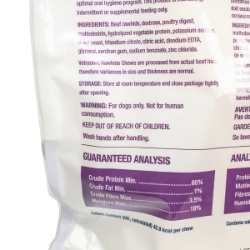 Picture of VETRADENT RAWHIDE DENTAL CHEWS LARGE BETWEEN 12kg and 30kg - 30s