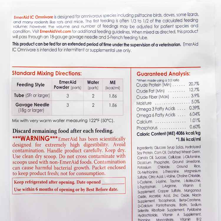 Picture of EMERAID INTENSIVE CARE OMNIVORE - 2kg