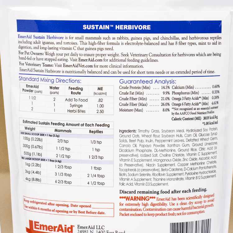 Picture of EMERAID SUSTAIN HERBIVORE with Mint - 100g