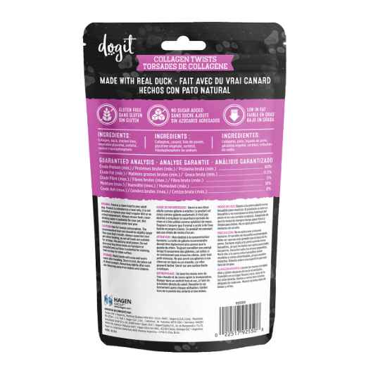 Picture of TREAT CANINE DOGIT SNACK BAR DUCK COLLAGEN TWISTS - 10/pk
