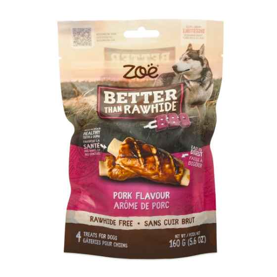 Picture of TREAT CANINE ZOE BETTER THAN RAWHIDE BBQ RIB Pork Flavour - 4/pk