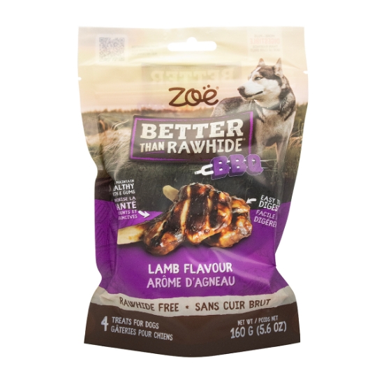 Picture of TREAT CANINE ZOE BETTER THAN RAWHIDE BBQ CHOP Lamb Flavour - 4/pk