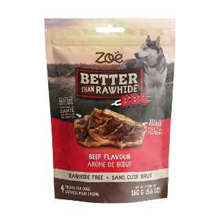 Picture of TREAT CANINE ZOE BETTER THAN RAWHIDE BBQ STEAK Beef Flavour - 4/pk