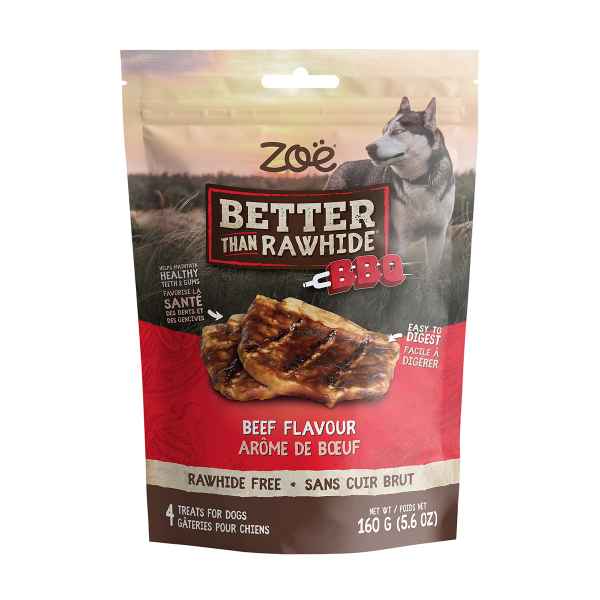Picture of TREAT CANINE ZOE BETTER THAN RAWHIDE BBQ STEAK Beef Flavour - 4/pk
