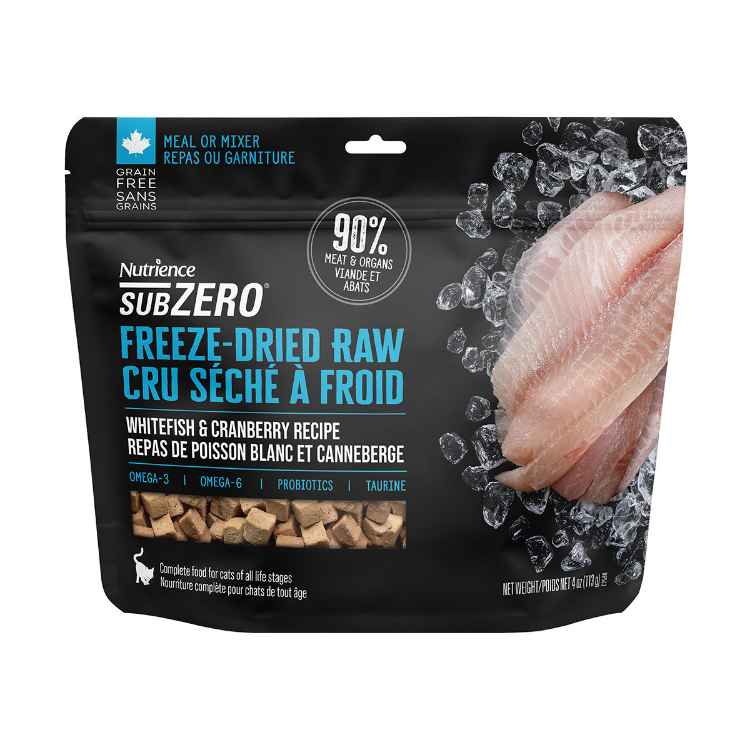 Picture of FELINE NUTRIENCE SUBZERO FD RAW Whitefish & Cranberry - 4oz/113g