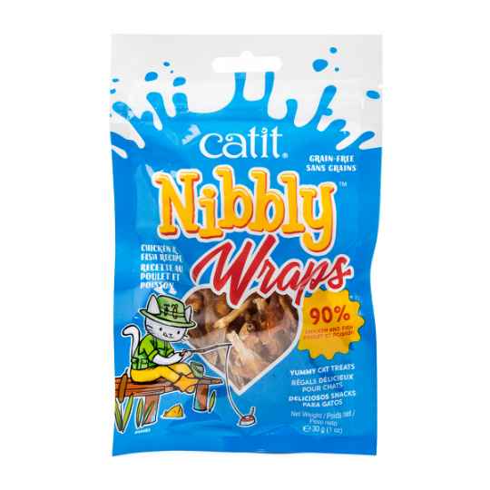 Picture of CATIT NIBBLY WRAPS FELINE TREAT Chicken & Fish - 1oz/30g