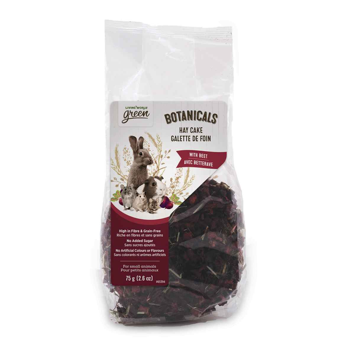 Picture of LIVING WORLD GREEN BOTANICALS HAY CAKE with Beets - 2.6oz/75g