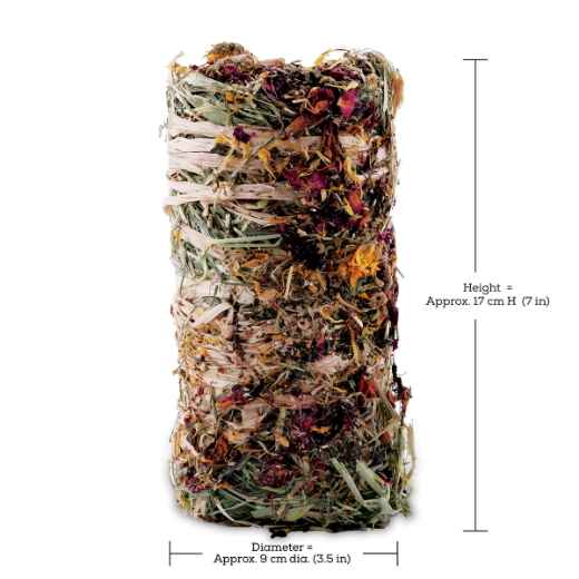 Picture of LIVING WORLD GREEN BOTANICALS HAY BALE with Flowers - 7oz/200g