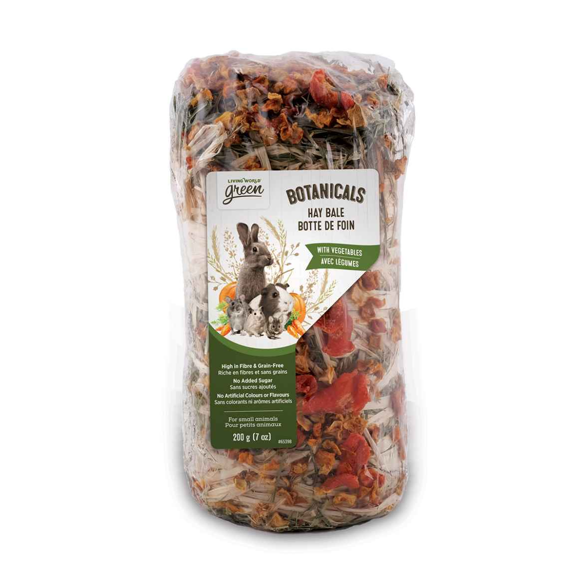 Picture of LIVING WORLD GREEN BOTANICALS HAY BALE with Vegetables - 7oz/200g