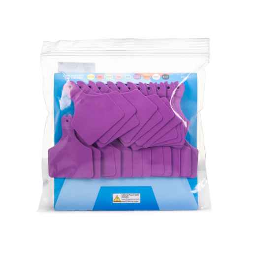 Picture of ALLFLEX  A-TAG CALF V2 one piece PURPLE BLANK - 25/bag