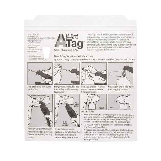 Picture of ALLFLEX  A-TAG CALF V2 one piece RED BLANK - 25/bag