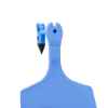 Picture of ALLFLEX  A-TAG FEEDLOT V2 one piece DK BLUE BLANK - 50/bag
