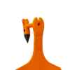 Picture of ALLFLEX  A-TAG FEEDLOT V2 one piece DK ORANGE BLANK - 50/bag