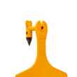 Picture of ALLFLEX  A-TAG FEEDLOT V2 one piece LT ORANGE BLANK - 50/bag