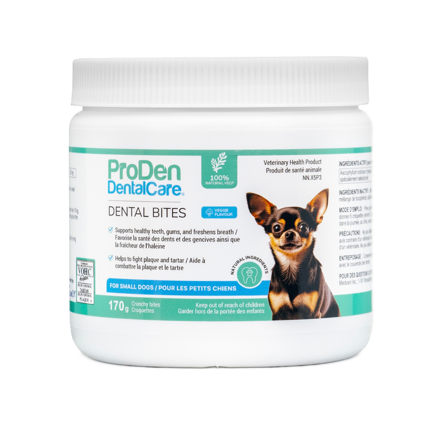 Picture of ProDen DentalCare DENTAL BITES for SMALL DOGS VEGGIE FLAVOUR - 170g