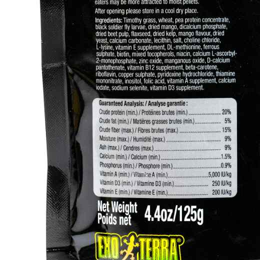 Picture of EXO TERRA DRAGON GRUB PELLETS for ADULT BEARDED DRAGONS - 4.4oz/125g