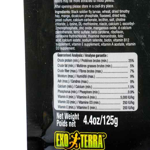 Picture of EXO TERRA DRAGON GRUB PELLETS for JUVENILE BEARDED DRAGONS - 4.4oz/125g