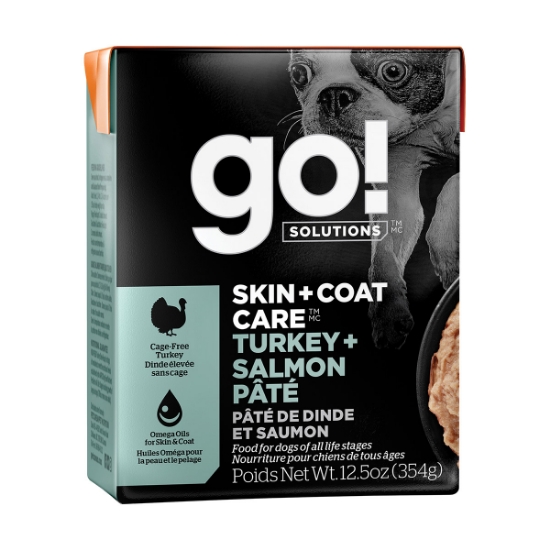 Picture of CANINE GO! SKIN & COAT CARE Turkey & Salmon with Grains PATE Tetra Pak -12 x 12.5oz/354g