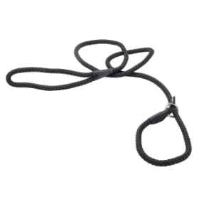 Show details for LEAD CANINE COASTAL ROPE SLIP LEAD 6ft - Black Picture of LEAD CANINE COASTAL ROPE SLIP LEAD 6ft - Black