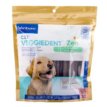 Show details for CET VEGGIEDENT ZEN TARTAR CHEWS LARGE - 30s Picture of CET VEGGIEDENT ZEN TARTAR CHEWS LARGE - 30s