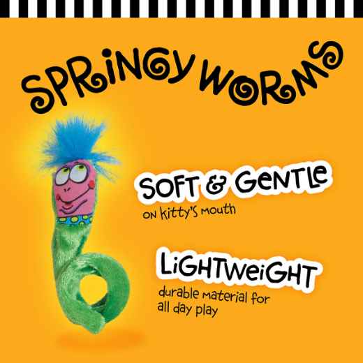 Picture of TOY CAT FAT CAT Classic Springy Worms- 2/pk
