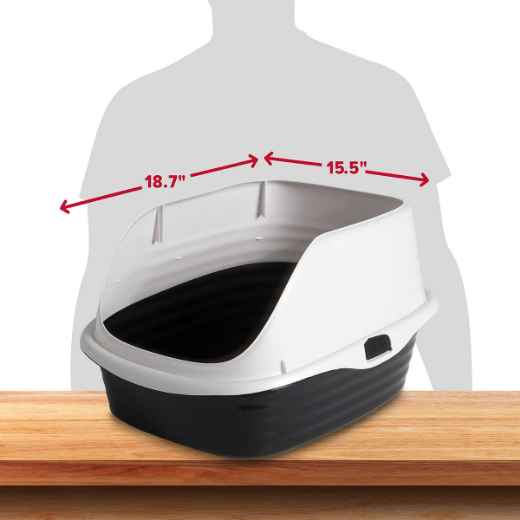 Picture of CAT LITTER BOX ARM & HAMMER Rimmed Wave Large - 18.7in x 15.5in x 10.6in