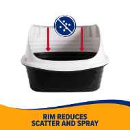 Picture of CAT LITTER BOX ARM & HAMMER Rimmed Wave Large - 18.7in x 15.5in x 10.6in