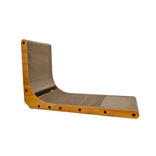 Picture of TOY CAT SIMONS CORRUGATED Luxe 90 Angle Scratcher with Catnip and Ball