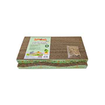 Show details for TOY CAT SIMONS CORRUGATED Wave Scratcher Medium with Catnip - 2/pk Picture of TOY CAT SIMONS CORRUGATED Wave Scratcher Medium with Catnip - 2/pk