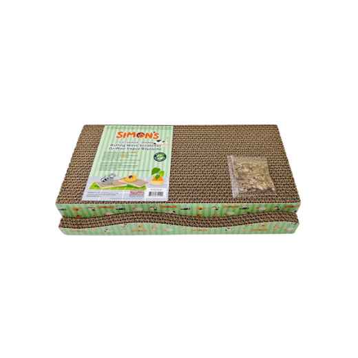 Picture of TOY CAT SIMONS CORRUGATED Wave Scratcher Medium with Catnip - 2/pk